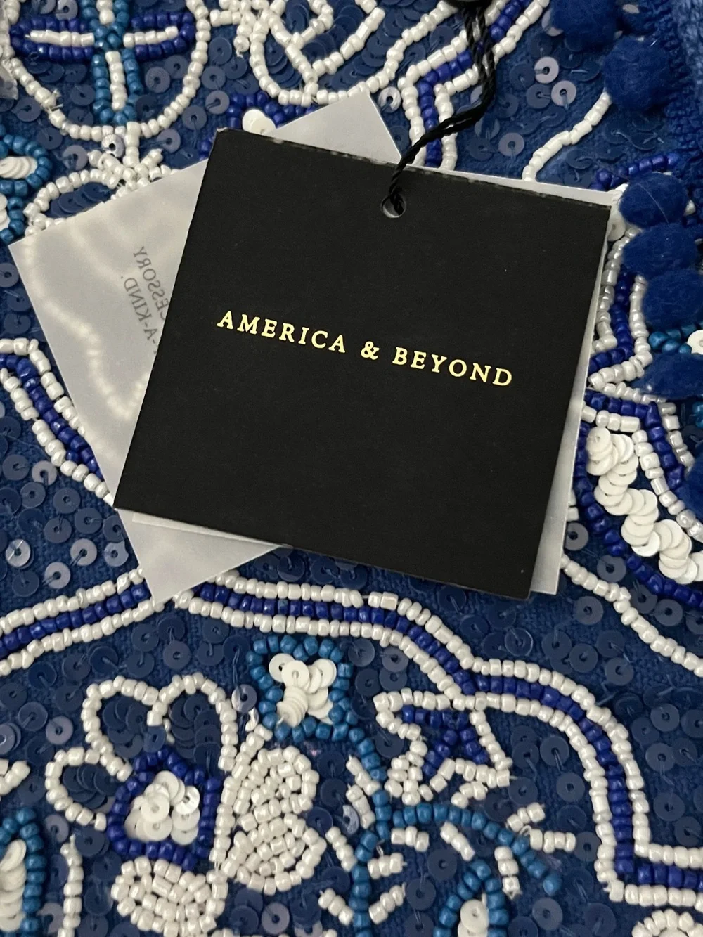 America & Beyond Tote With Bag Strap and Pouch oriental Blue